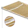 Izvelkama Markīze Ar Led, 350X250 Cm, Dzeltena Un Balta Vidaxl