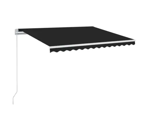 Manuāli Izvelkama Markīze Ar Led, 350X250 Cm, Antracītpelēka Vidaxl