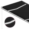 Manuāli Izvelkama Markīze Ar Led, 350X250 Cm, Antracītpelēka Vidaxl
