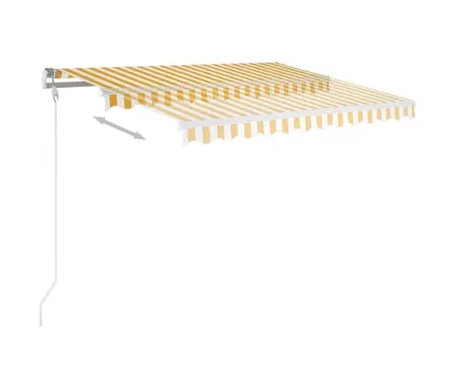 Automatinė Ištraukiama Markizė, Geltona/Balta, 350X250Cm