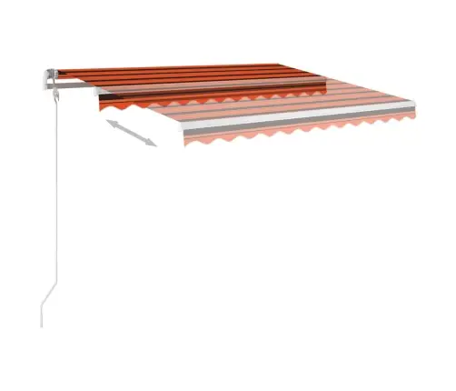 Markīze Ar Led Un Vēja Sensoru, 350X250 Cm, Oranži Brūna Vidaxl