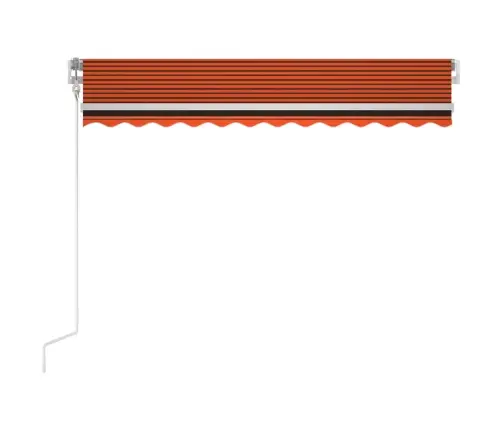 Markīze Ar Led Un Vēja Sensoru, 350X250 Cm, Oranži Brūna Vidaxl