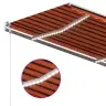 Markīze Ar Led Un Vēja Sensoru, 350X250 Cm, Oranži Brūna Vidaxl