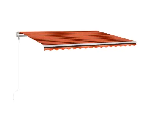 Izvelkama Markīze, Led, Vēja Sensors, Oranži Brūna, 400X300 Cm Vidaxl