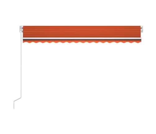 Izvelkama Markīze, Led, Vēja Sensors, Oranži Brūna, 400X300 Cm Vidaxl