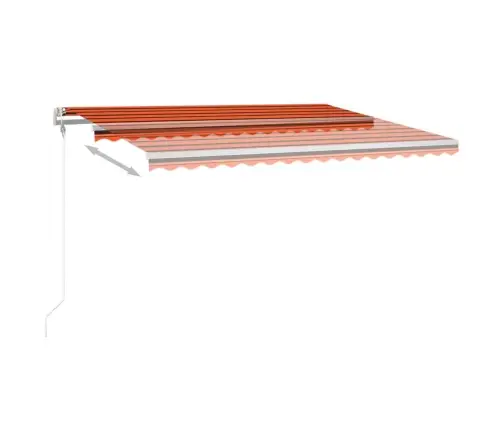 Izvelkama Markīze, Led, Vēja Sensors, Oranži Brūna, 400X300 Cm Vidaxl