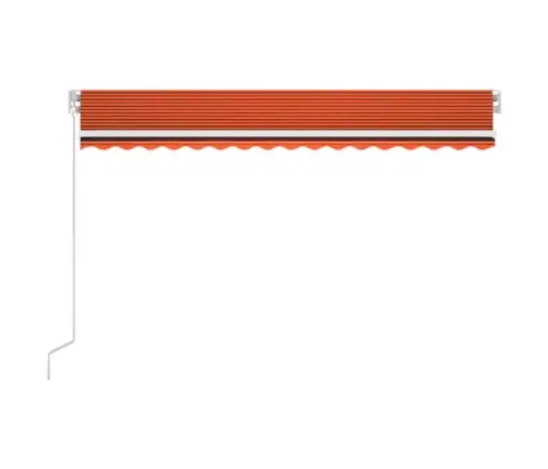 Izvelkama Markīze Ar Led, Manuāla, 450X300 Cm, Oranža Un Brūna Vidaxl