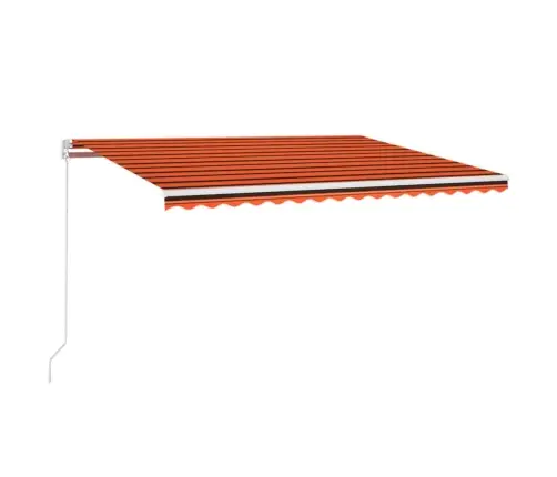Izvelkama Markīze, Led, Vēja Sensors, Oranži Brūna, 450X300 Cm Vidaxl