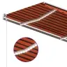 Izvelkama Markīze, Led, Vēja Sensors, Oranži Brūna, 450X300 Cm Vidaxl