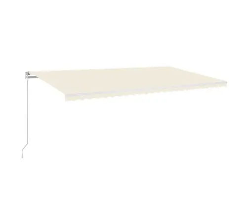 Izvelkama Markīze Ar Led, Manuāla, 600X300 Cm, Krēmkrāsas Vidaxl
