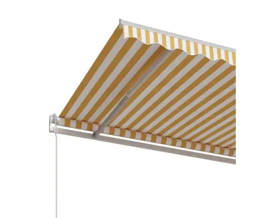 Automatinė Ištraukiama Markizė, Geltona/Balta, 400X350Cm