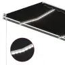 Izvelkama Markīze Ar Led, 450X350 Cm, Manuāla, Antracītpelēka Vidaxl