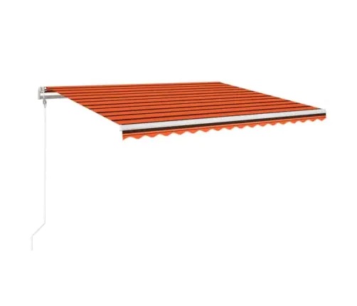 Izvelkama Markīze, 450X350 Cm, Automātiska, Oranža Un Brūna Vidaxl