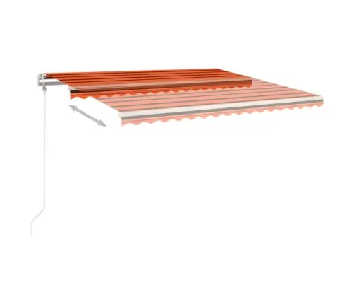 Izvelkama Markīze, 450X350 Cm, Automātiska, Oranža Un Brūna Vidaxl