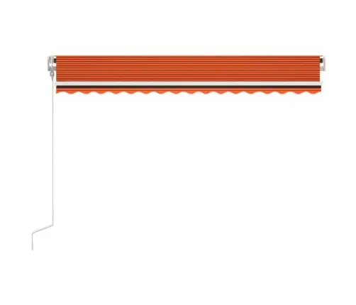 Izvelkama Markīze, 450X350 Cm, Automātiska, Oranža Un Brūna Vidaxl