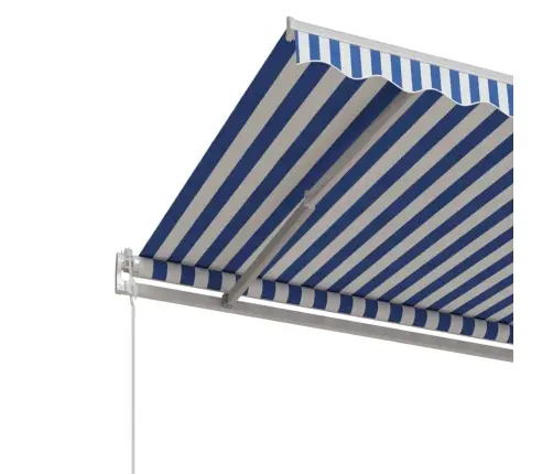 Automaatselt Sissetõmmatav Varikatus 500X350 Cm Sinine Ja Valge