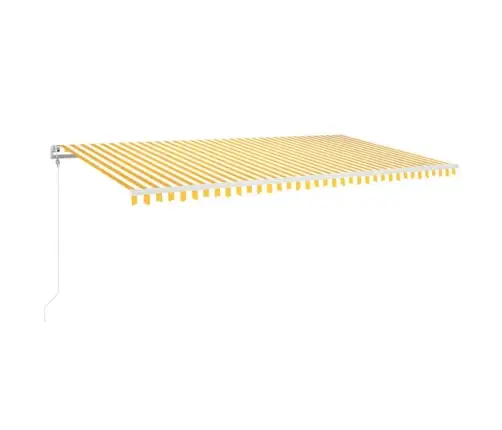 Automatinė Ištraukiama Markizė, Geltona Ir Balta, 600X350Cm