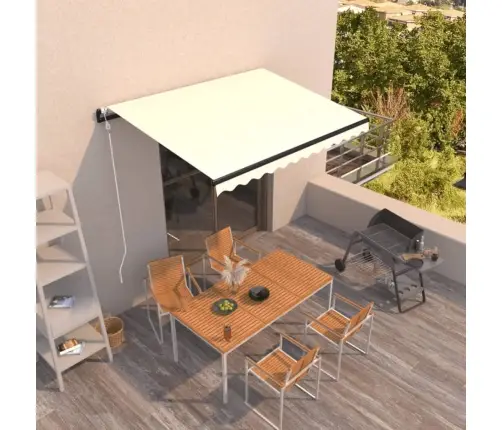 Automaatselt Sissetõmmatav Varikatus, 350X250 Cm Kreemjas