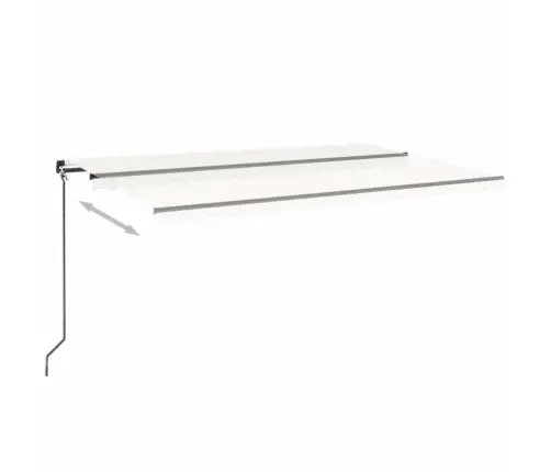 Izvelkama Markīze, 500X300 Cm, Manuāla, Krēmkrāsas Vidaxl