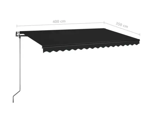 Izvelkama Markīze, 400X350 Cm, Automātiska, Antracītpelēka Vidaxl
