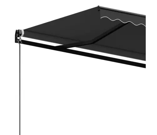 Izvelkama Markīze, 450X350 Cm, Manuāla, Antracītpelēka Vidaxl