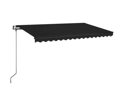 Izvelkama Markīze, Led, Vēja Sensors, Antracītpelēka, 450X350Cm Vidaxl