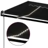 Izvelkama Markīze, Led, Vēja Sensors, Antracītpelēka, 450X350Cm Vidaxl