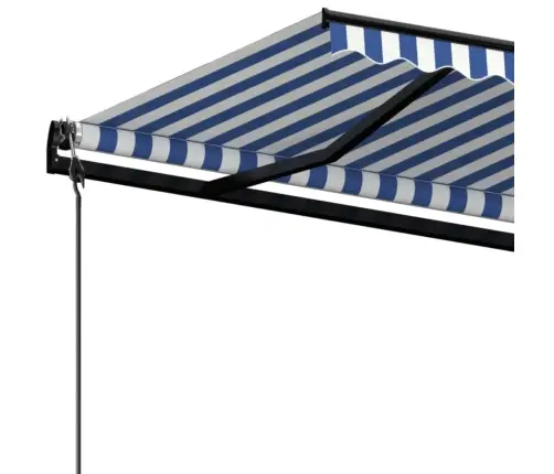 Automaatselt Sissetõmmatav Varikatus 600X350 Cm Sinine Ja Valge