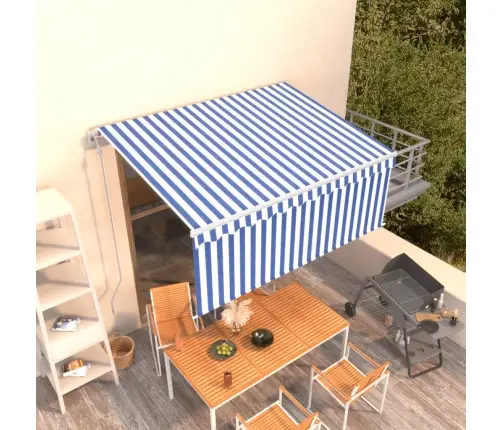 Automatiniu Būdu Ištraukiama Markizė, Mėlyna Ir Balta, 3X2,5M