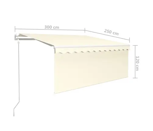 Automatiniu Būdu Ištraukiama Markizė, Kreminė, 3X2,5M