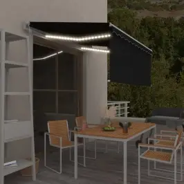 Markīze Ar Žalūziju, Led, Vēja Sensoru, 3X2,5 M, Antracītpelēka   Vidaxl