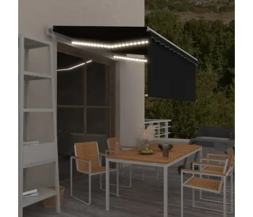 Markīze Ar Žalūziju, Led, Vēja Sensoru, 3X2,5 M, Antracītpelēka   Vidaxl