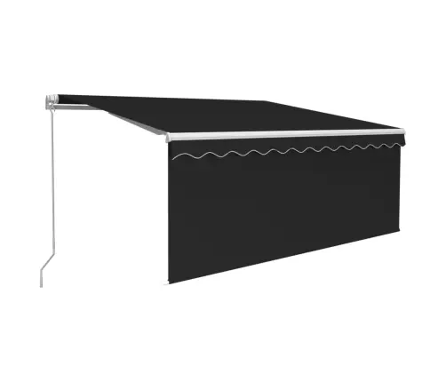 Izvelkama Markīze Ar Žalūziju, 3,5X2,5 M, Manuāla, Pelēka   Vidaxl