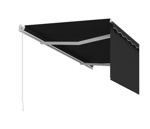 Izvelkama Markīze Ar Žalūziju, 3,5X2,5 M, Manuāla, Pelēka   Vidaxl