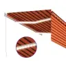 Izvelkama Markīze Ar Žalūziju Un Led, 3,5X2,5 M, Oranži Brūna   Vidaxl