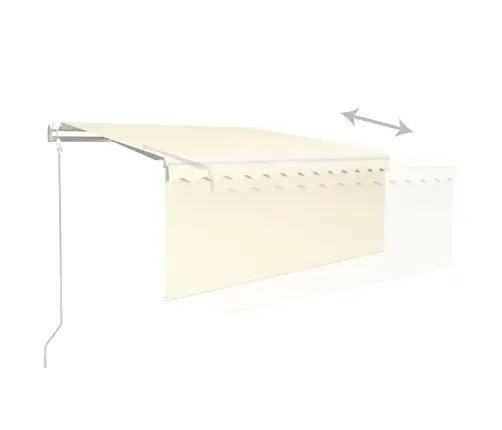 Izvelkama Markīze Ar Žalūziju, 3,5X2,5 M, Krēmkrāsas   Vidaxl