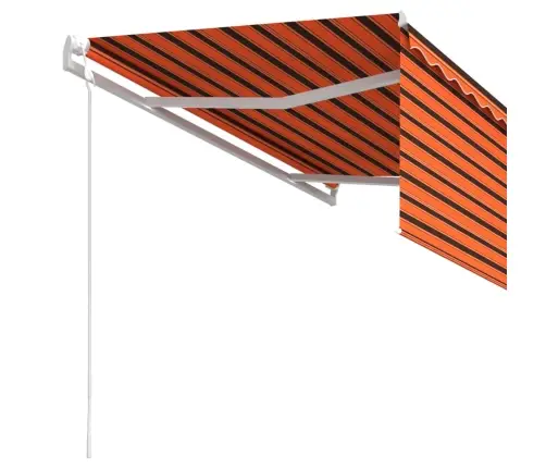 Izvelkama Markīze Ar Žalūziju, 3,5X2,5 M, Oranži Brūna   Vidaxl