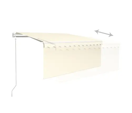 Markīze Ar Žalūziju, Led, Vēja Sensoru, 3,5X2,5 M, Bēša   Vidaxl