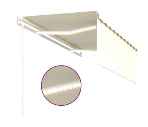 Markīze Ar Žalūziju, Led, Vēja Sensoru, 3,5X2,5 M, Bēša   Vidaxl