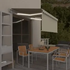 Markīze Ar Žalūziju, Led, Vēja Sensoru, 3,5X2,5 M, Bēša   Vidaxl