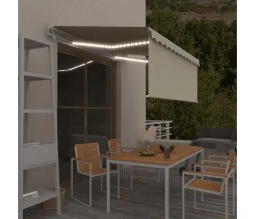 Markīze Ar Žalūziju, Led, Vēja Sensoru, 3,5X2,5 M, Bēša   Vidaxl