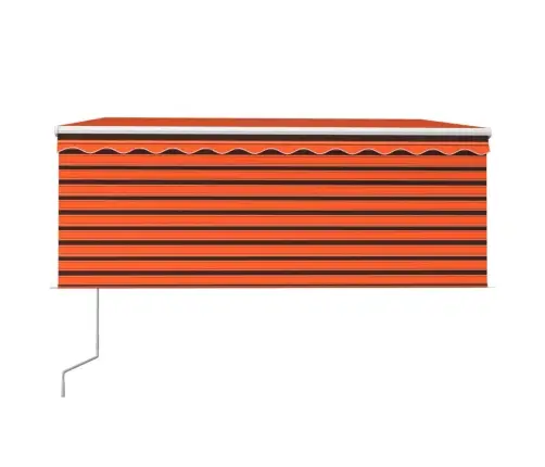 Markīze, Žalūziju, Led Un Vēja Sensoru, 3,5X2,5 M, Oranži Brūna   Vidaxl