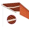 Markīze, Žalūziju, Led Un Vēja Sensoru, 3,5X2,5 M, Oranži Brūna   Vidaxl