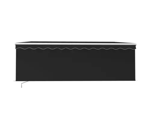 Käsitsi Sissetõmmatav Varikatus Rulooga, 4X3M, Antratsiithall