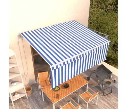 Automatiniu Būdu Ištraukiama Markizė, Mėlyna Ir Balta, 4X3M