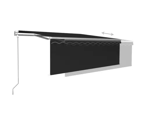 Markīze Ar Žalūziju, Led, Vēja Sensoru, 4X3 M, Antracītpelēka  Vidaxl