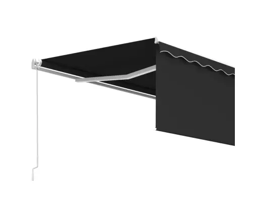 Izvelkama Markīze Ar Žalūziju, 4,5X3 M, Manuāla, Antracītpelēka Vidaxl