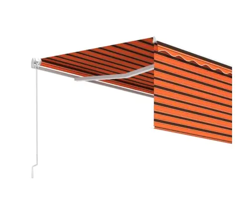Izvelkama Markīze Ar Žalūziju, 4,5X3 M, Manuāla, Oranži Brūna Vidaxl
