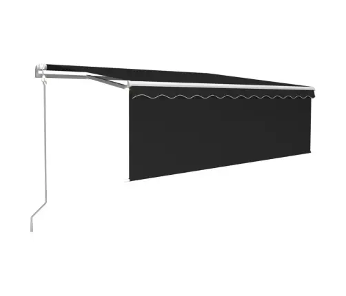 Markīze Ar Žalūziju, Led, Vēja Sensoru, 4,5X3 M, Antracītpelēka  Vidaxl