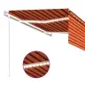 Markīze Ar Žalūziju, Led, Vēja Sensoru, 4,5X3 M, Oranži Brūna  Vidaxl